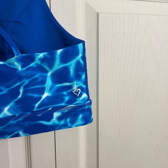 Torrid Womens NWT Blue Water Low-Impact Wireless Zip-Front Active Sports Bra 2X - Picture 7 of 9